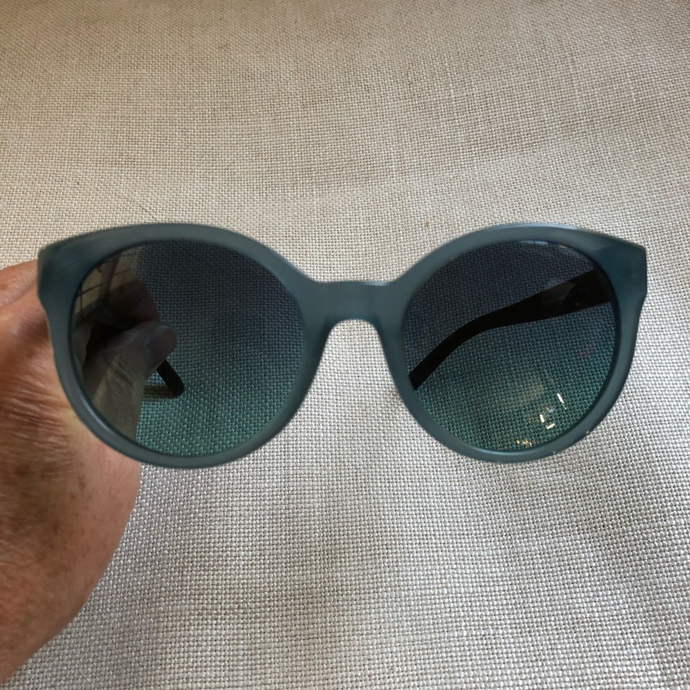 Tory Burch Sunglasses Round Turquoise EUC - Picture 4 of 11